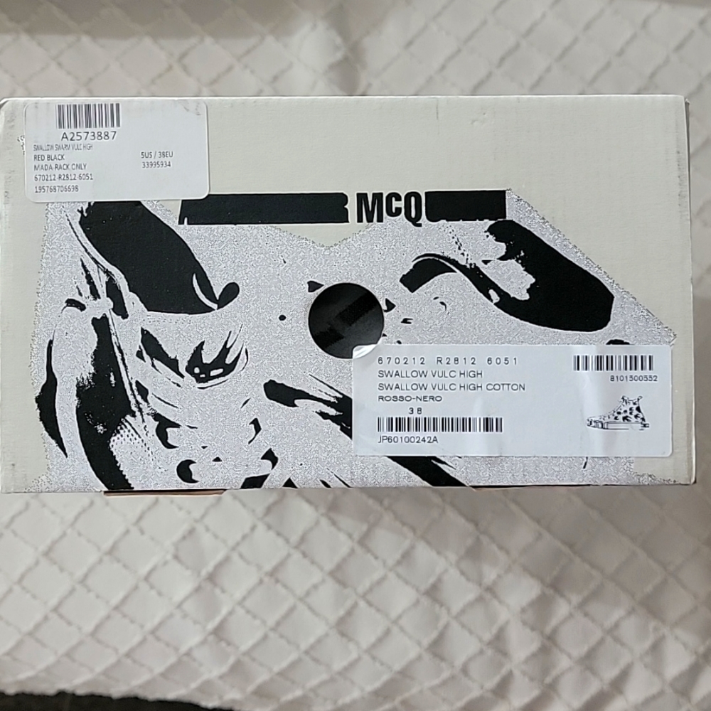 MCQ By Alexander McQueen Swarm Swallow Vulcanized High Top unisex NEW AUTHENTIC - Picture 11 of 15